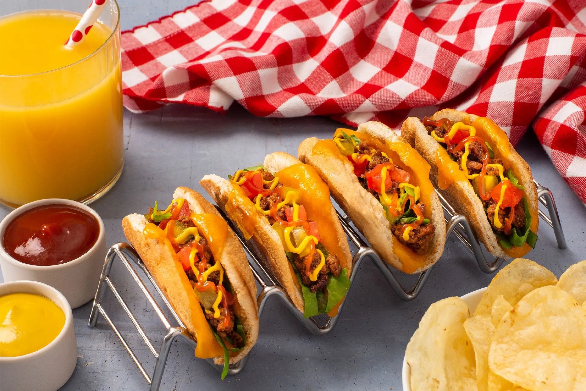 Cheeseburger Bun Tacos