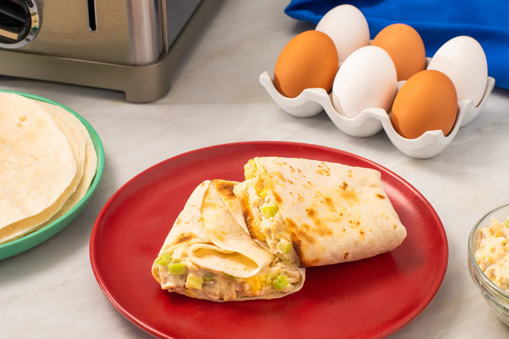 Chicken Salad Toaster Wrap