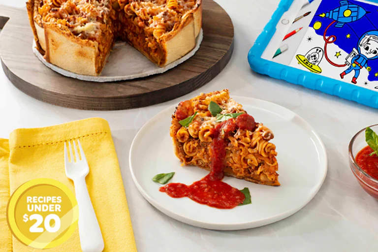 Garlic Bread and Cheese Pasta Pie