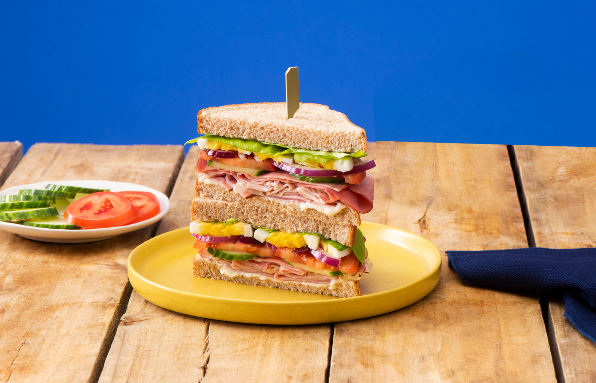 Deluxe Cold Cut and Egg Sandwich