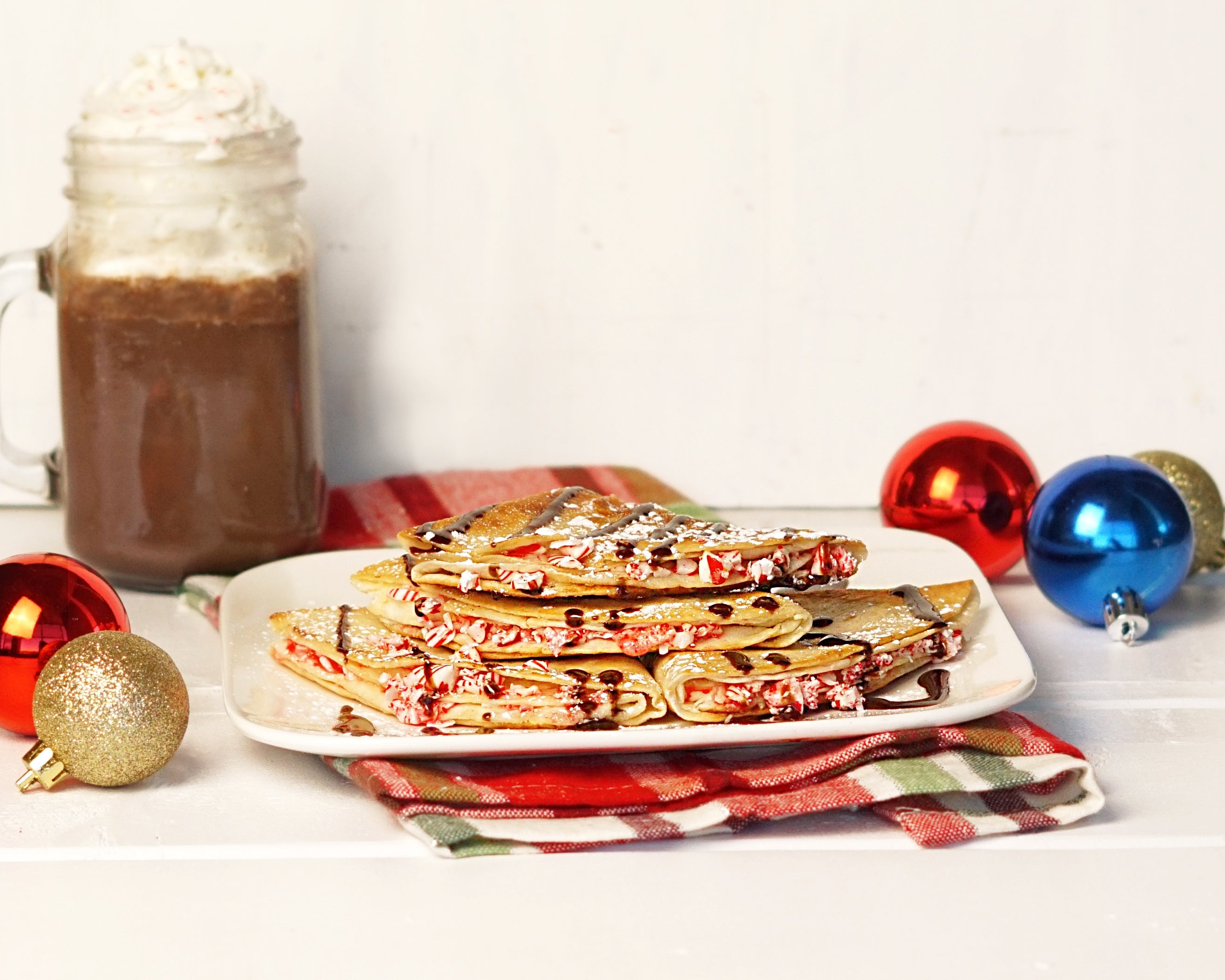 Candy Cane Crêpes