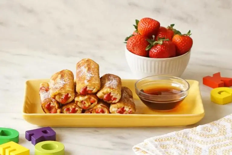 Strawberry and Cream Cheese French Toast Roll-Ups