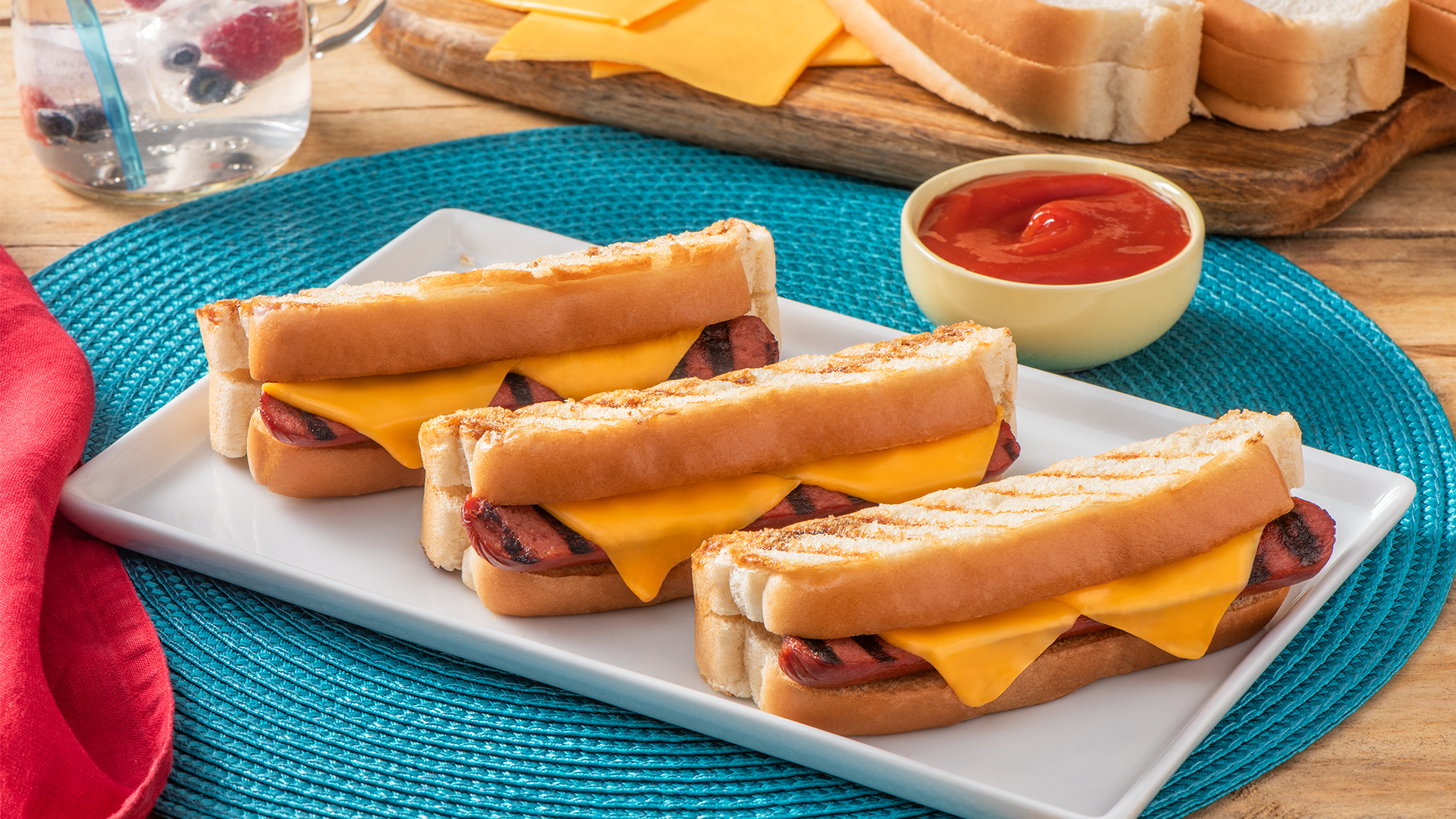 Grilled Cheese Hotdogs