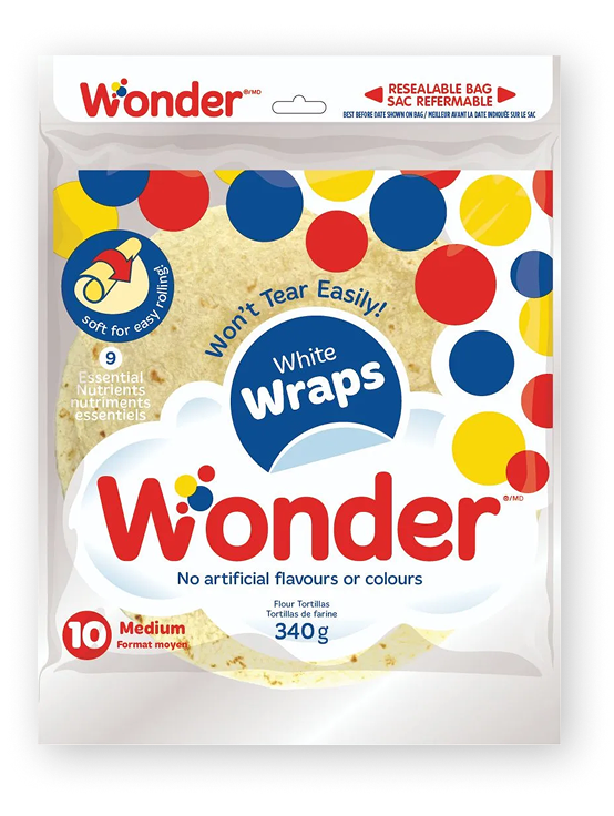 White Medium Wraps 10pk