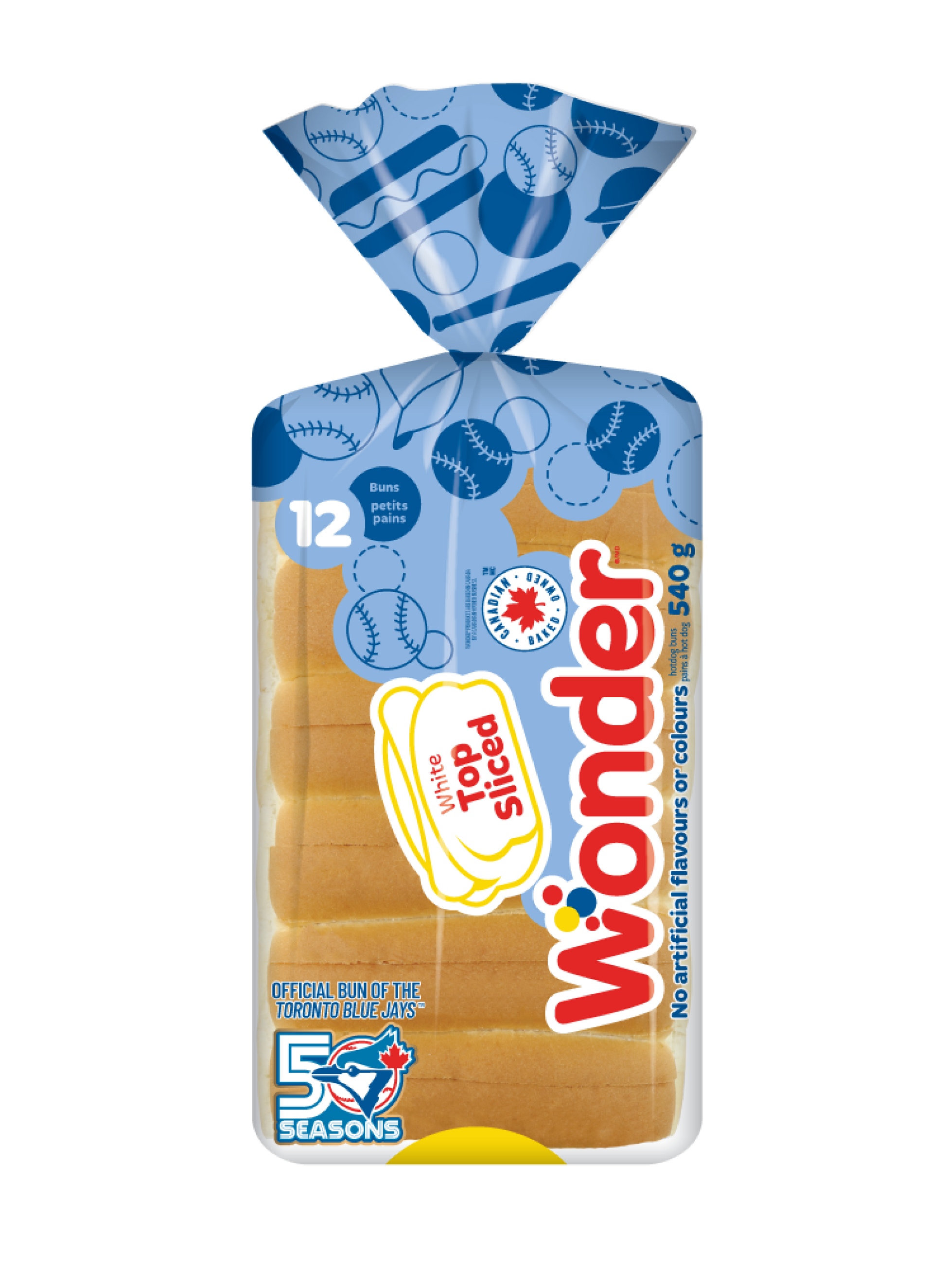 White Topslice Hotdog Buns 12pk