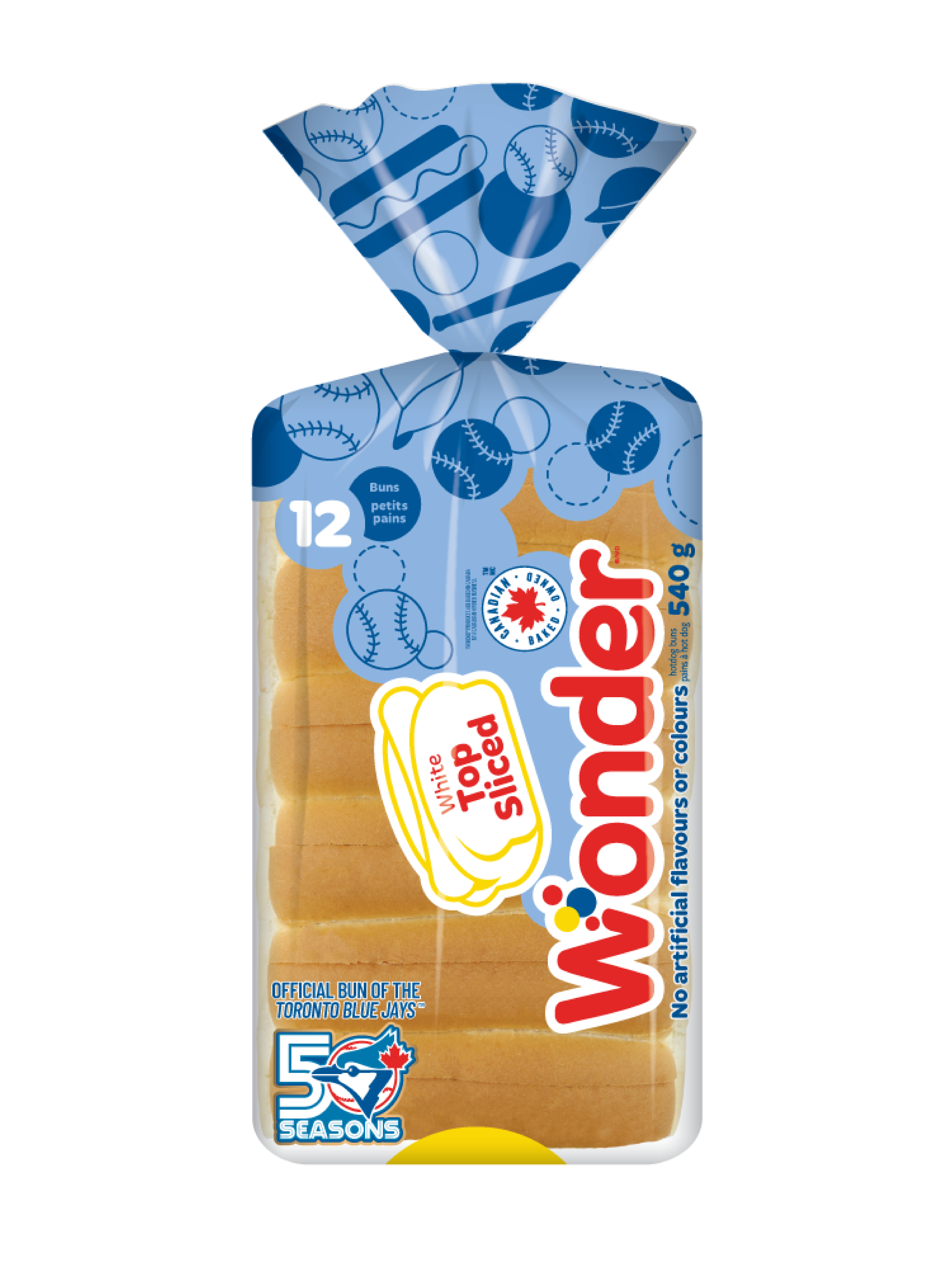 White Topslice Hotdog Buns 12pk