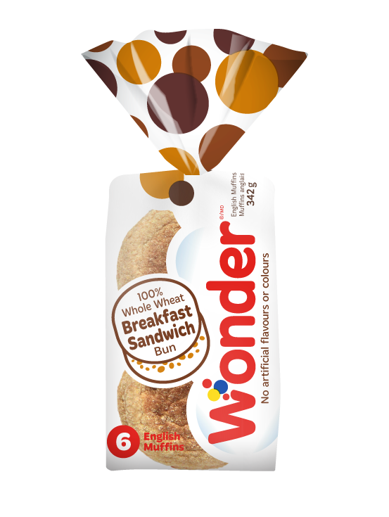 100% Whole Wheat English Muffins 6pk