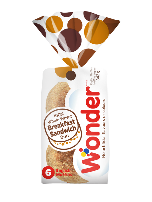 100% Whole Wheat English Muffins 6pk