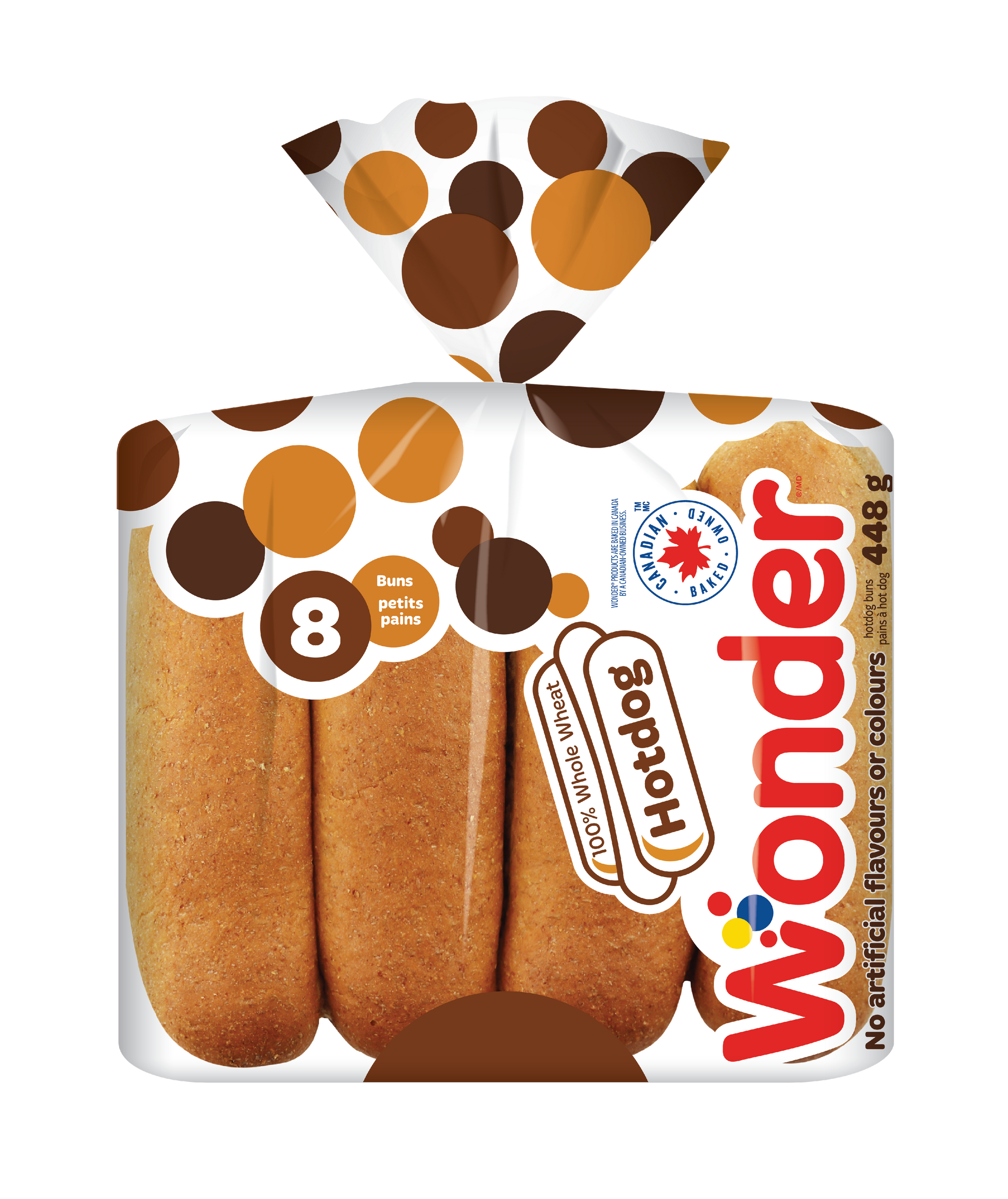 100% Whole Wheat Hotdog Buns 8pk