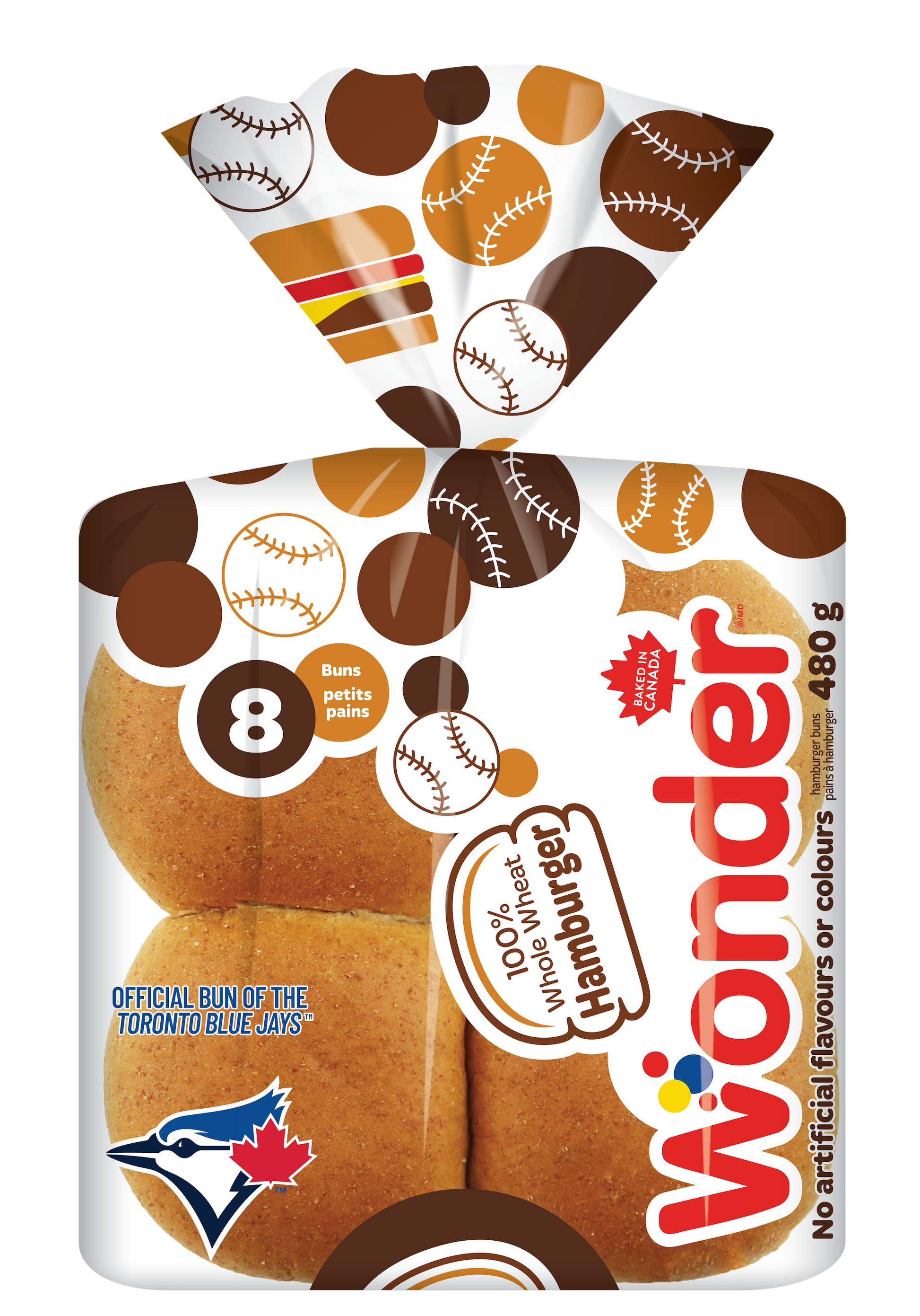 100% Whole Wheat Hamburger Buns 8pk