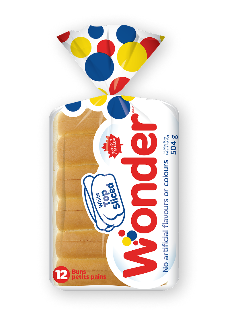 White Topslice Hotdog Buns 12pk