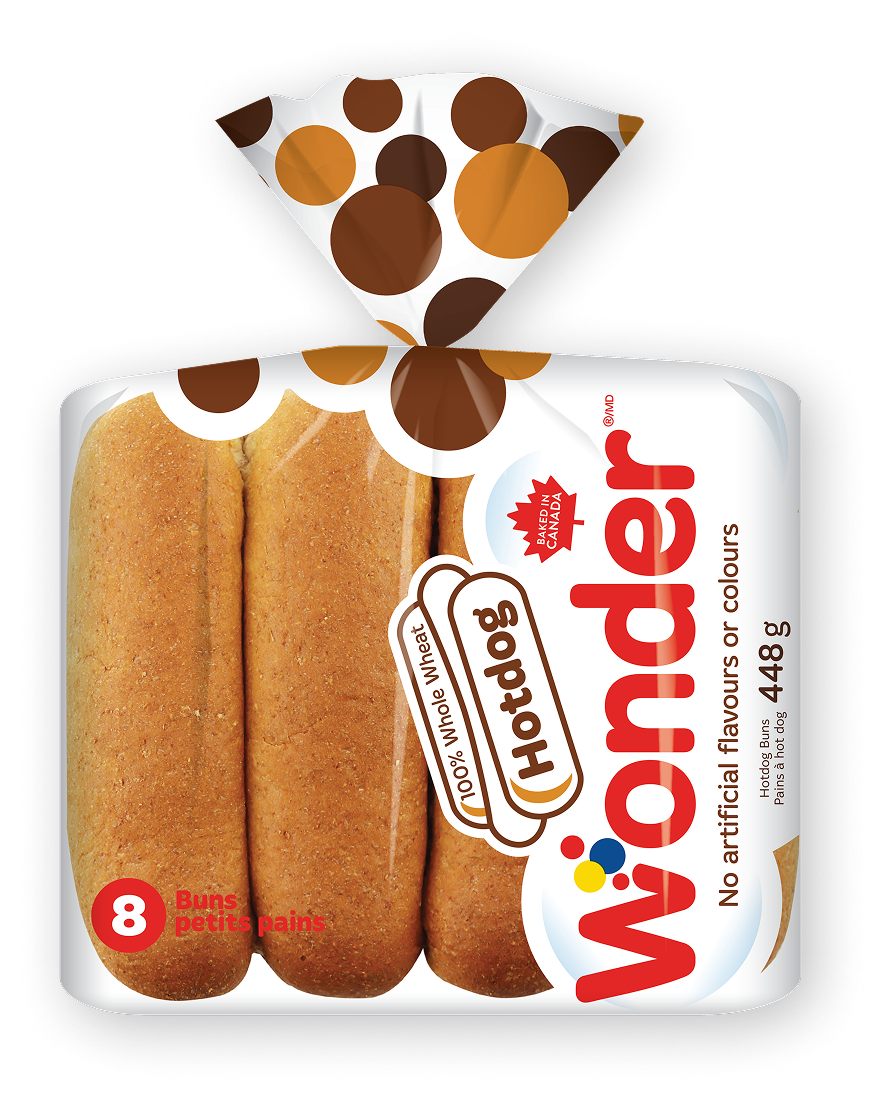 100% Whole Wheat Hotdog Buns 8pk