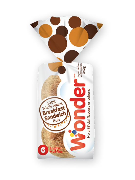 100% Whole Wheat English Muffins 6pk